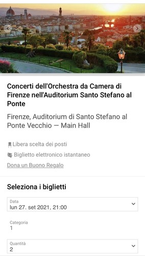 Biglietti concerto camera - biglietti,