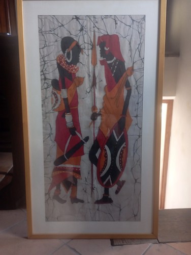 Batik framed africano art - batik.framed,