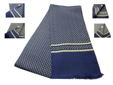 Sciarpa seta uomo blu gialla