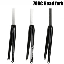 Forcella rigida semi carbonio bici da strada tutta in lega di alluminio 700C cerchio freno forcella anteriore 