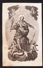 Immacolata Conceptio - Quadro devozionale XVIII secolo - Quadro sacro D277