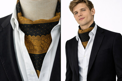 Cravatta jacquard color - color, oro