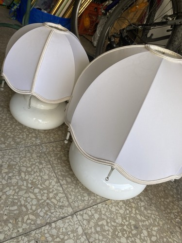 Tre lampade tavolo bianche - tre, da