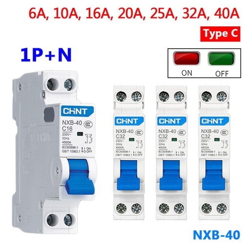 20 25 32 - 1p+n, 6,10,16,20,25,32,40amp