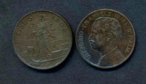 Centesimi 1908 conservaz - 5,