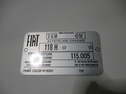 Targa fiat 1500 - targa,
