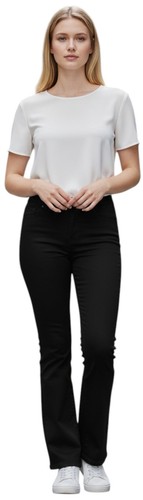 Pantalone donna gamba nero - gamba,