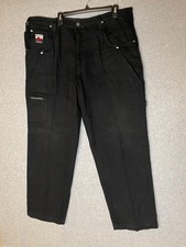 Jeans Johny Blaze uomo 40x33 denim scuro falegname larghi hip hop streetwear Y2K