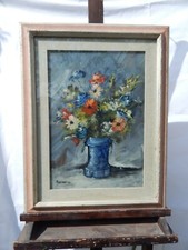 NATURA MORTA OLIO SU faesite MARCELLO GAMURRO 50X70 CON CORNICE 