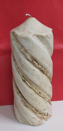 Candela bianca anticata - bianca,