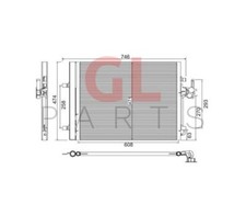 PER VOLVO V70 2007-2016 RADIATORE CLIMATIZZATORE EDA\\COOLING 1405365 Nuovo