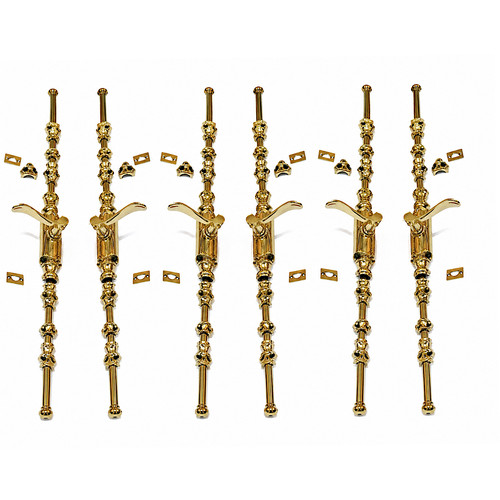 Set bulloni cremone ottone - 6,
