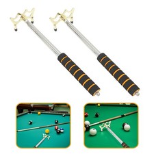  2pcs Pool Bridge Stick - Telescopic Pool Cue Rest With Detachable Bridge -