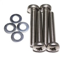 4X M8 Viti Da 50Mm + Rondelle Per TV LCD LED CURVO SAMSUNG Per Montaggio VESA