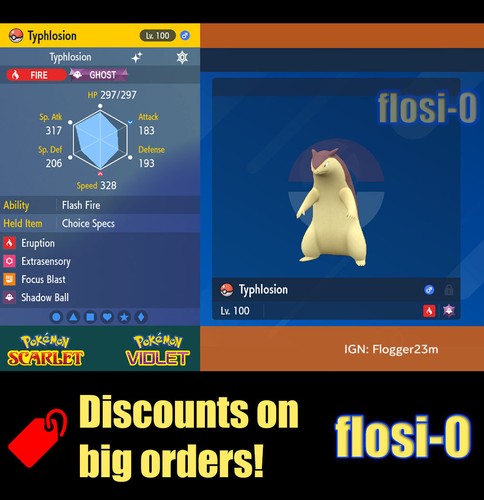 6iv shiny typhlosion pokemon - shiny,