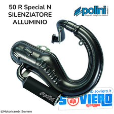 Marmitta serpentina Polini per Vespa 50 R Special N SILENZIATORE ALLUMINIO