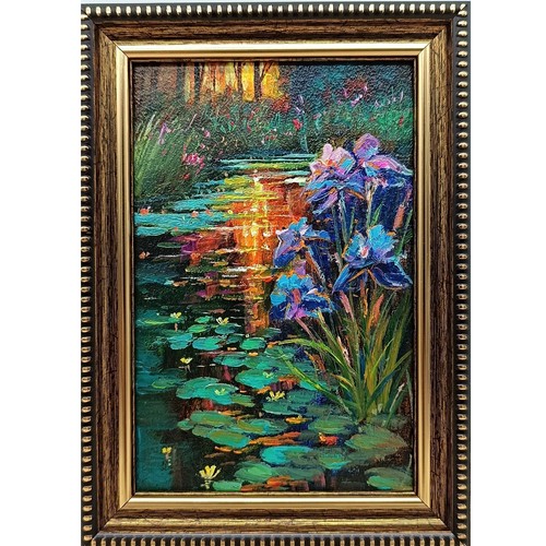 Dipinto olio originale lago
