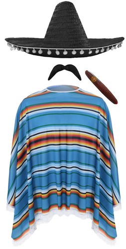 Poncho sombrero messicano - poncho,