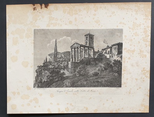 Stampa antica cori - antica, tempio