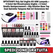 Poly gel unghie kit - unghie, 48w