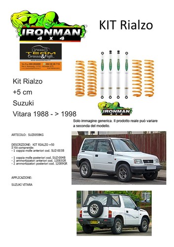 Kit rialzo off road for - , suzuki