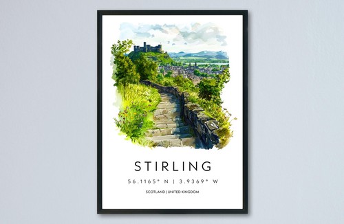 Poster acquerello castello - , di