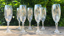 Vintage 8 flûtes à champagne