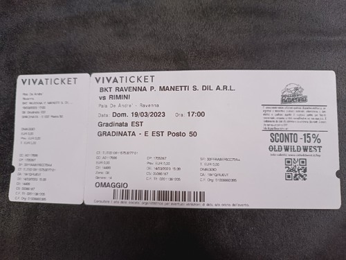 Biglietto ticket basket orasí - biglietto,