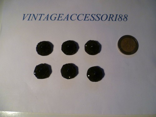Bottoni resina strass - 6, pz