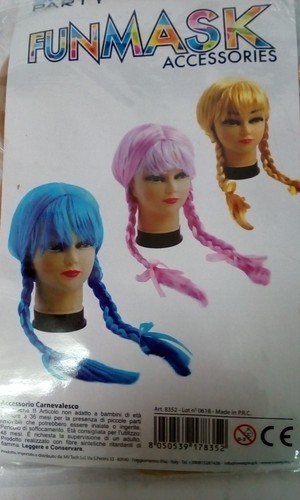 Carnevale parrucca principessa - parrucca,