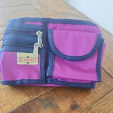 Marsupio vintage El Campero viola più tasche chiusure con cerniera