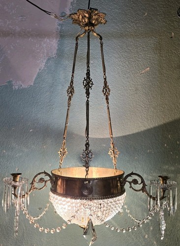 Lustre pampilles perles - lustre,