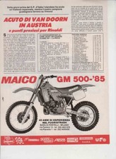 advertising Pubblicità-MOTO MAICO GM 500 1985  MOTOCROSS EPOCA VINTAGE MX