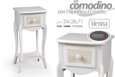 COMODINO CAMERA DA LETTO PORTA TELEFONO INGRESSO SALOTTO SHABBY CHIC 71*34*28 cm