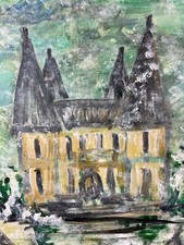 QUADRO MODERNO OLIO SU TELA FIRMATO CASA VEDUTA 60x90cm