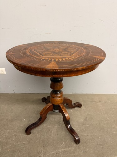 Antico tavolinetto rotondo - , a