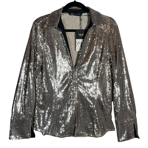 Zara camicia paillettes - zara,