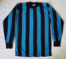 maglia calcio Maglificio Paderno D'Adda nero blu vintage anni 70 acrilico