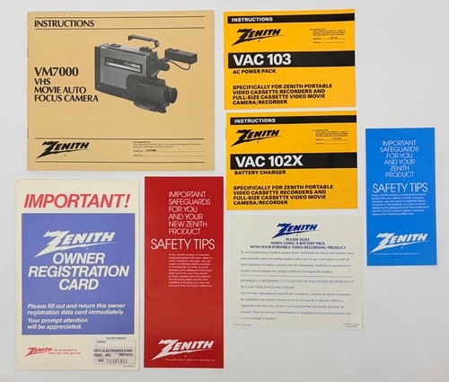 Videocamera vhs zenith vm7000 - vhs,