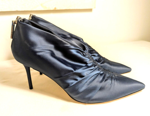 Stivaletti zara blu raso tacco - blu,