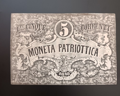Moneta patriottica lire 1848 - moneta,