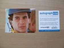 Ayrton senna autografo firmato - senna,