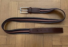 BURBERRY-VINTAGE-BELT-CINTURA-FOR MAN-NEW-NEVER USED-ROSSA-BIANCA-BLU-NUOVA-