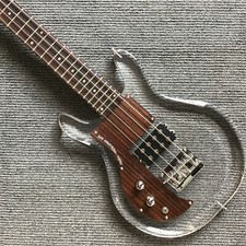 Dan Armstrong Basso Elettrico Sinistro Maple Neck Cromato Parti Spedizione Veloce