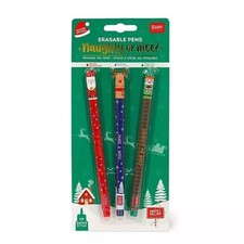 1/3X Nuovo Legami Set Natale Pennarelli Gel Cancellabili Babbo Natale Renna Elfo