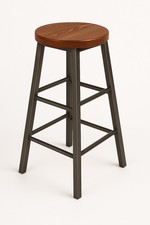 Sgabello alto H70cm BAR PUB INDUSTRIAL legno-ferro By IL BAULE PERSONALIZZABILE