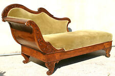 ECCEZIONALE DIVANO ANTICO DI PRIMO 800 IN LEGNO DI NOCE