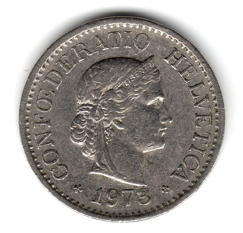 Moneta svizzera 10 - svizzera,
