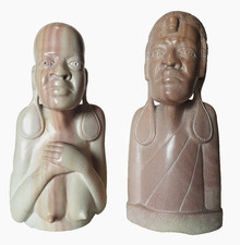 Busti Masai in pietra ollare intagliati, anni 70