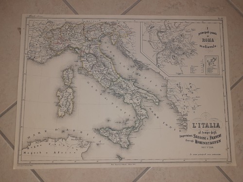 Carta geografica antica - geografica,